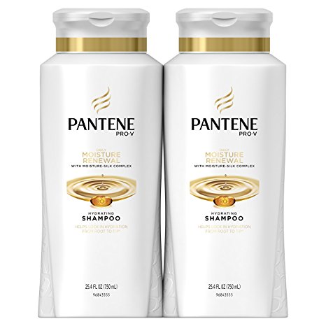 Pantene Pro-V Daily Moisture Renewal Hydrating Shampoo, 25.4 Fluid Ounces (Pack of 2) (Packaging May Vary)