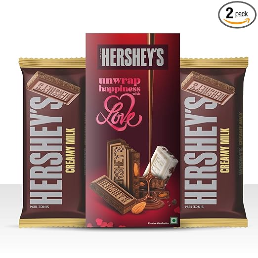 Hershey's Bar Creamy Milk Chocolate, 100 gm (Pack of 2)