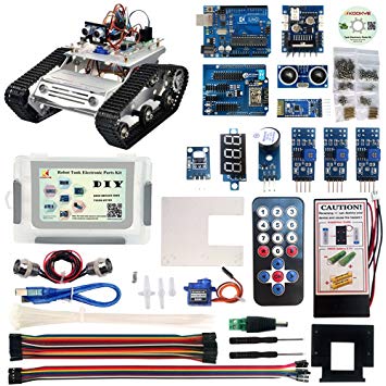 KOOKYE Robot Car Electronics Parts Kit with CD Tutorial for Arduino Tank Platform (Tank Chassis NOT Included)