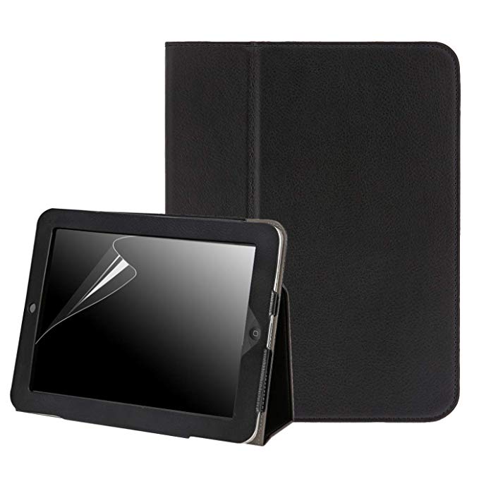 HDE Case for Original iPad 1st Generation - Slim Fit Leather Cover Stand Folio with Magnetic Closure for Apple iPad 1 (Black)