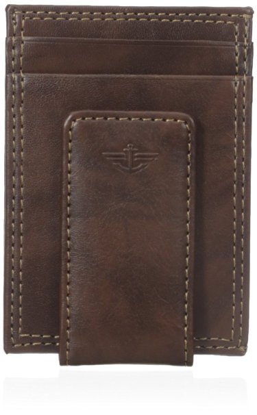 Dockers Men's Glazed Rustler Magnetic Money Clip Wallet