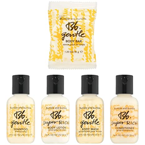 Bumble & Bumble Travel Set- Set includes 0.84 Oz Shampoo, Conditioner, Lotion, Shower Gel ,1.25 Oz Soap