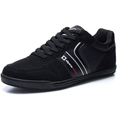 alpine swiss Liam Mens Fashion Sneakers Suede Trim Low Top Lace Up Tennis Shoes