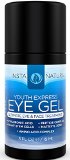 Eye Cream for Wrinkles Dark Circles Puffiness and Bags - BEST 100 Natural Anti-Aging Gel With Hyaluronic Acid Organic Jojoba Oil and MSM - Great for All Skin Types - InstaNatural - 05 OZ Travel Size
