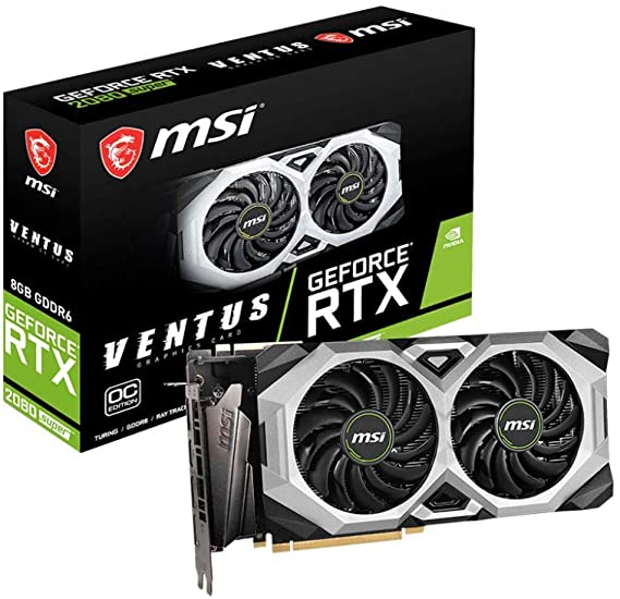 MSI Gaming GeForce RTX 2080 Super 8GB GDRR6 256-Bit HDMI/DP Nvlink Torx Fan Turing Architecture Overclocked Graphics Card (RTX 2080 Super Ventus XS OC)