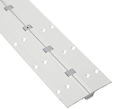 Pemko Aluminum Full Mortise Short Leaf Continuous Hinge, Clear Anodized, 25/32"W x 7'L x 1-5/8"H