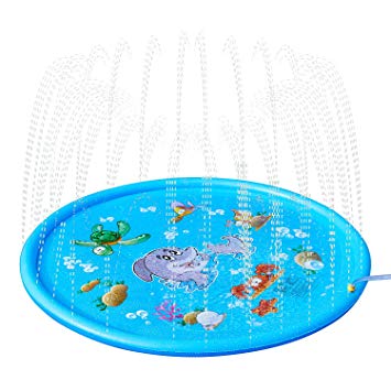 LuaLua Sprinkle & Splash Play Mat 68" for Children Infants Toddlers,Boys, Girls and Kids Perfect Outdoor Watter Toys Sprinkler Pad …