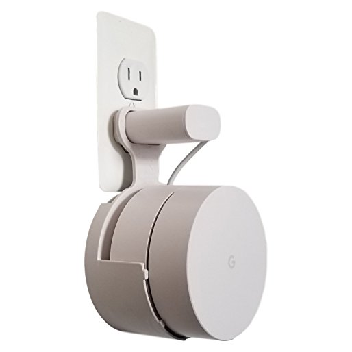 The Spot for Google WiFi by Mount Genie: The Simplest Wall Mount Holder Stand Bracket for Google WiFi routers and beacons. No Messy Screws! (1-pack)