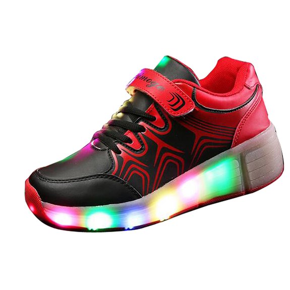 Gaorui Girls Boys LED Light Roller Skate Sneakers Outdoor Trainers With A Wheel Adult Flashing Shoes Birthday Christmas Gift (Little/Big Kids)
