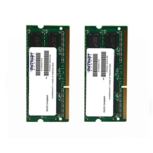 Patriot Memory Mac Series 8GB Apple SODIMM Kit 2X4GB DDR3 1333 PC3 10600 204Pin SODIMM PSA38G1333SK
