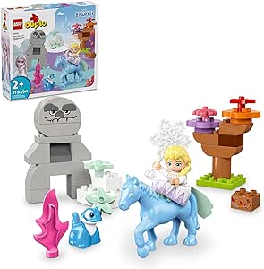 LEGO DUPLO Disney Elsa & Bruni in the Enchanted Forest, Frozen Toy for Toddlers, Comes with 4 Characters from Frozen 2 Including an Elsa Mini-Doll, Birthday Gift Idea for Toddlers Ages 2 and Up, 10418