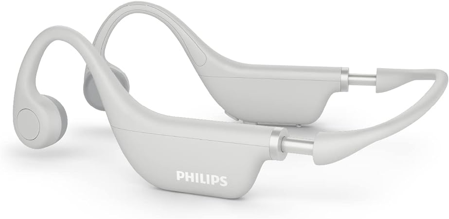 PHILIPS K4607GY Kids Open-Ear Bone Conduction Bluetooth Headphones with Internal Microphone and Parental Controls, Gray