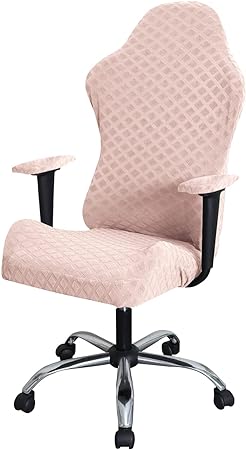FORCHEER Gaming Chair Cover with Armrest Covers Pink Water Repellent Jacquard for Adults Video Gamer Chair Cover Racing Computer Chair Slipcover