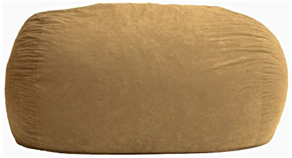 Big Joe XXL Fuf Foam Filled Bean Bag Chair, Comfort Suede, Sand Dune