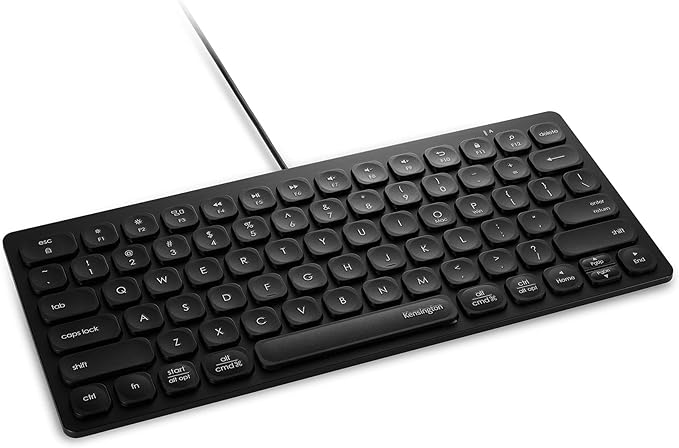 Kensington Compact USB-C Keyboard for iPad, Mac OS, Windows, Chromebooks (K75506US), Black