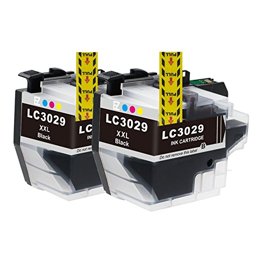 E-Z Ink (TM) Compatible Ink Cartridge Replacement for Brother LC3029 XXL LC3029BK LC 3029 (2 Black) 2 Pack works with MFC-J5830DW MFC-J5830DWXL MFC-J5930DW MFC-J6535DW MFC-J6535DWXL MFC-J6935DW