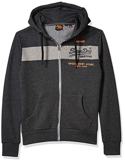 Superdry Men's Sweat Shirt Shop Magma Panel Zip Hoodie