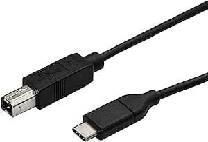 StarTech.com Cavo Stampante USB-B a USB-C da 0,5 m, USB 2.0, Cavo periferica per Stampante USB Tipo-C