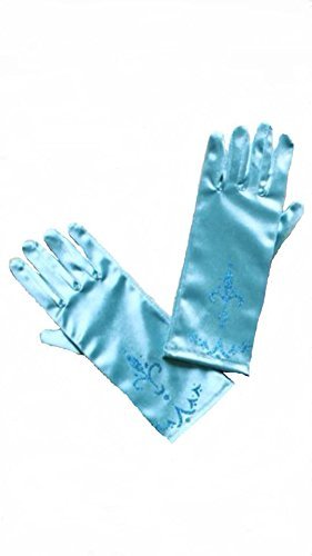 Printed Baby Blue Princess Gloves