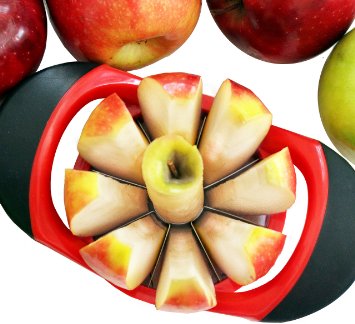 The Original Dynamic Chef Apple Slicer - Stainless Steel Apple Corer - up to 3  Inch Apples - 8 Slices - Comfortable Sturdy Rubber Grips
