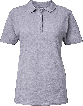 Gildan 64800L Ladies Softstyle Double Pique Polo Shirt - Sport Grey - M