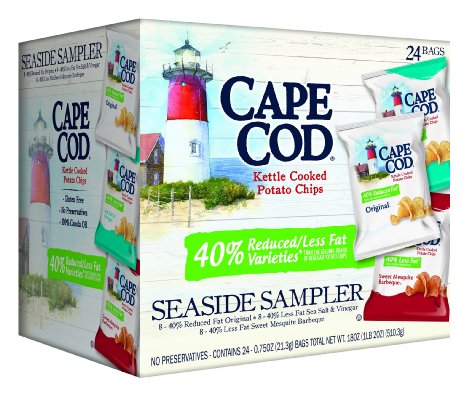Cape Cod Kettle Seaside Sampler Potato Chips 24 Count
