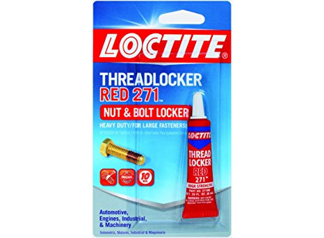 Loctite  Heavy Duty Threadlocker, 0.2 oz, Red 271, Single