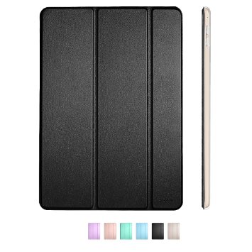 iPad Pro 9.7 Cover-Dyasge Pearly Luster Case with Auto Wake/Sleep, Magnet, Translucent Frosted Back for Apple iPad Pro 9.7 inch/iPad Air 3,Black