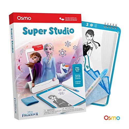 Osmo - Super Studio Disney Frozen 2 Game - Ages 5-11 - Learn To Draw Elsa, Anna, Olaf & More Favorites & Watch Them Come to Life - (For iPad & Fire Tablet Base Required)