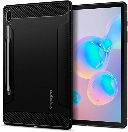 Spigen Rugged Armor Designed For Galaxy Tab S6 10.5 inch Case - Matte Black