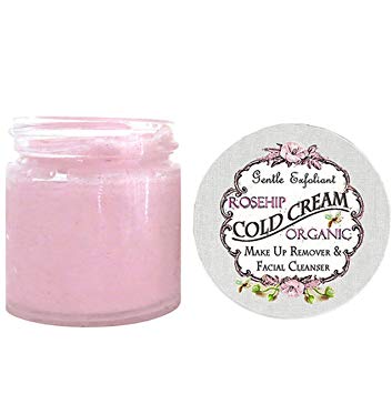 Organic ROSEHIP & COCONUT OIL Face CREAM Cleanser Makeup Remover and Facial Cleanser 100% Chemical Free Rose Cream Cleanser (2 OZ)