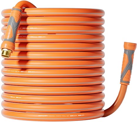 DRINCOSH Garden Hose 100 ft x 5/8" Flexible Garden Hose Ultra Durable Water Hose Lightweight Garden Hose w/Swivel Grip Handle All-weather Outdoor Lawn Car Wash Backyard