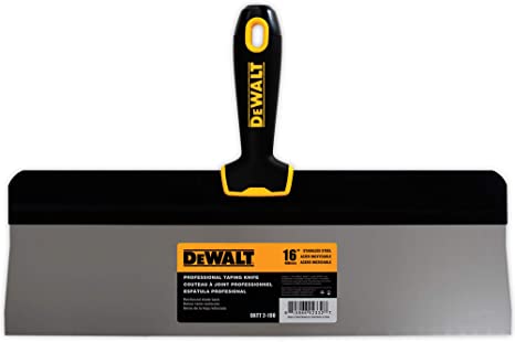 DEWALT 16" Big Back Taping Knife | Stainless Steel w/Soft Grip Handle | DXTT-2-198