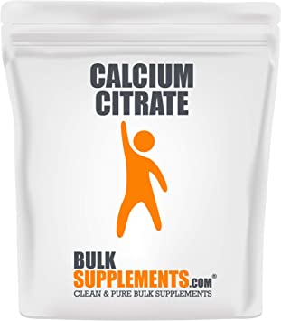 BulkSupplements.com Calcium Citrate (250 Grams - 8.8 oz - 105 Servings)