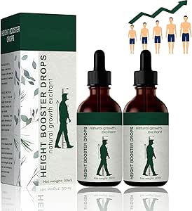 Medicare Height Booster Drops, Height Growth Oil for Adolescent Bone Growth, Natural Herbal Height Increasing Essential Oil, Height Growth for Adults, Bone Growth (2pcs)