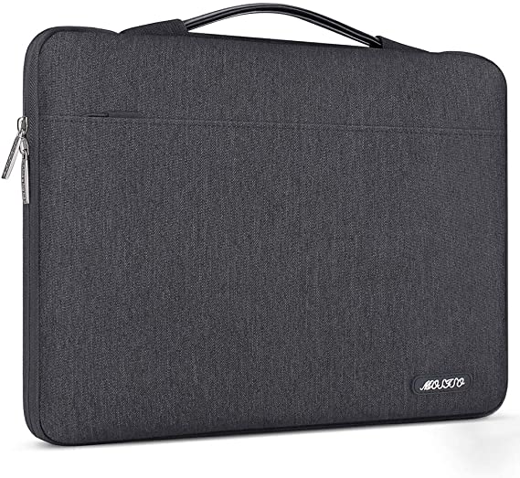 MOSISO Laptop Sleeve 360 Protective Case Bag Compatible with MacBook Pro 16 inch, 15 15.4 15.6 inch Dell Lenovo HP Asus Acer Samsung Sony, Handbag with Fully Open Zipper&Mesh Pocket, Space Gray