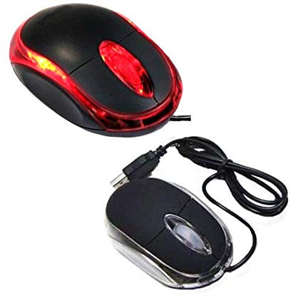Importer520 Black 3-Button 3D USB 800 Dpi Optical Scroll Mice Mouse Red LEDs For Notebook Laptop Desktop
