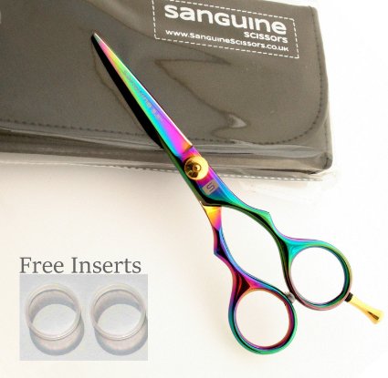 Titanium Hair Scissors Hairdressing Scissors 55inch 14cm with Presentation Case