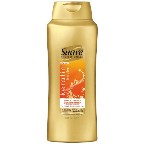 Suave Professionals Keratin Infusion Smoothing Conditioner, 28 Ounce (Pack of 4)
