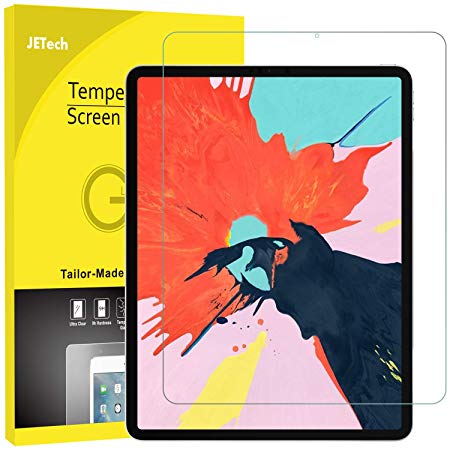 JETech Screen Protector for iPad Pro 12.9-Inch (2018 Release Edge to Edge Liquid Retina Display), Tempered Glass Film