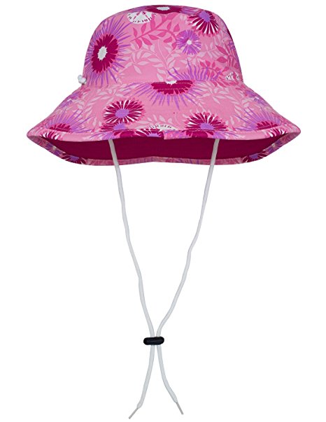 Tuga Girls UPF 50  Reversible Bucket Hats (UV Sun Protective) - Floral