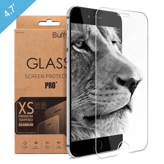 iPhone 6S Screen Protector Buffway® Tempered Glass Screen Protector for iPhone 6S [3D Touch Compatible] Easy Install Works With iPhone 6 and Protective Cases
