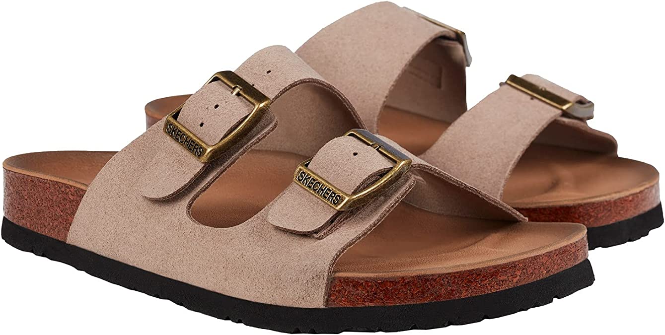 Skechers Women's Luxe Fresh Spirit Two Strap Granola Sandal Comfort Footbed