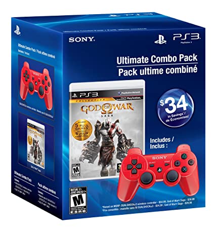 Ultimate Combo Pack: God of War Saga & Red DUALSHOCK3 wireless controller - Playstation 3