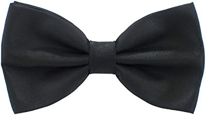 Satin Classic Pre-Tied Bow Tie Formal Solid Tuxedo for Adults & Children, by Bow Tie House