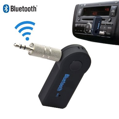 Bluetooth Receiver, Yoyamo Portable 3.5mm Streaming Car A2DP Wireless Bluetooth AUX Audio Music Receiver Adapter with Microphone for iPhone Samsung Android Cell Phones