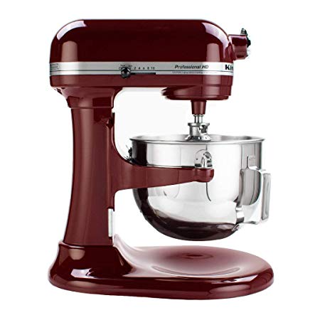 KitchenAid KG25H0XCM Professional HD Series Stand Mixer, 5 Qt, Crimson Red