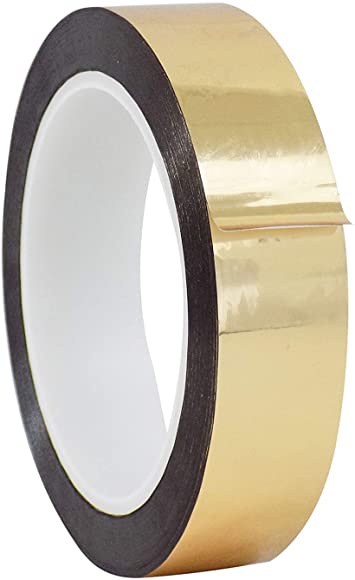 WOD MPFT2 Gold Metalized Polyester Mylar Film Tape with Acrylic Adhesive, 3/4 inch x 72 yds. Excellent Chemical and Thermal Stability (Available in Multiple Colors & Sizes)
