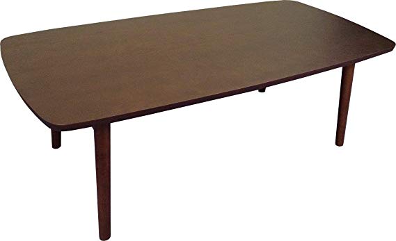 AZUMAYA Wooden Folding Legs Coffee Center Table SGS-229 (Dark Brown)