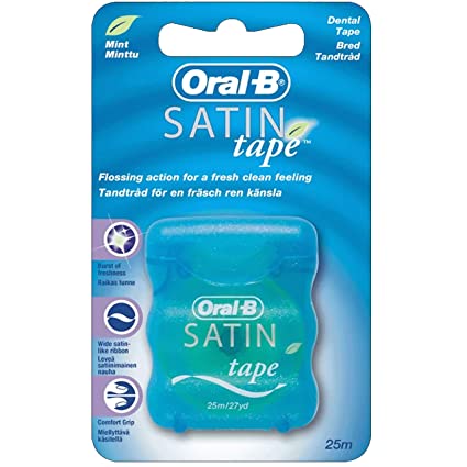 Oral-B Statin Tape Dental Floss 25m (6 Units) by Oral-B Satin Tape Mint